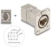 Delock D-Typ RJ45 Einbaubuchse mit LSA Anschluss Cat.6A STP Metall