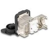 Delock D-Typ RJ45 Einbaubuchse mit LSA Anschluss Cat.6A STP mit Schutzkappe IP66 staub- und wasserdicht