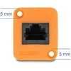 Delock D-Typ RJ45 Kabelis Stecker zu Buchse Cat.5e UTP oranžinis / juodas 30 cm