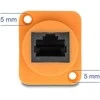 Delock D-Typ RJ45 Kabelis Stecker zu Buchse Cat.5e UTP oranžinis / juodas 30 cm
