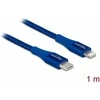Delock Atblokuokite duomenų ir įkrovimo laidą USB Type-C™ prie žaibo mėlynumo 1 m MFi