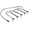 Delock DC Splitter Kabelis 1 x Buchse gerade zu 5 x Buchse 5,5 x 2,1 mm 90° gewinkelt zum Einbau juodas
