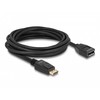Systemas AV signalo perdavimui Delock DELOCK DisplayPort 1.2 ilgintuvas 4K 60 Hz 5 m