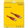 DELOCK DisplayPort Kabelis 16K 60 Hz 1m raudona Metall