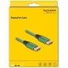 DELOCK DisplayPort Kabelis 16K 60 Hz 2m grun Metall