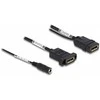 Delock DisplayPort Kabelis 4K 60 Hz mit DC Einspeisung 2,1 x 5,5 mm 0,30 m zum Einbau