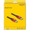 DELOCK DisplayPort Kabelis 8K 60 Hz 1m raudona Metall