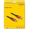 DELOCK DisplayPort Kabelis 8K 60 Hz 3m raudona Metall