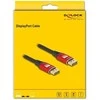 DELOCK DisplayPort Kabelis 8K 60 Hz 5m raudona Metall