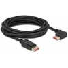 Delock DisplayPort Kabelis Stecker gerade zu Stecker 90° links gewinkelt 8K 60 Hz 5 m