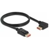 DELOCK DisplayPort Kabelis Stecker gerade zu Stecker 90 links gewinkelt 8K 60 Hz 1 m