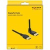 Delock DisplayPort Kabelis Stecker gerade zu Stecker 90° oben gewinkelt 8K 60 Hz 1 m be Einrastfunktion