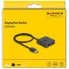 Delock DeLOCK DisplayPort jungiklis 2 > 1 dvikryptis 8K (juodas, 50 cm)