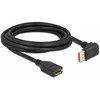 Delock DisplayPort Verlängerungskabel Stecker 90° unten gewinkelt zu Buchse 8K 60 Hz 3 m