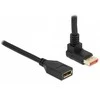 Delock DisplayPort Verlängerungskabel Stecker 90° oben gewinkelt zu Buchse 8K 60 Hz 1 m