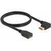 Delock DisplayPort Verlängerungskabel Stecker 90° links gewinkelt zu Buchse 8K 60 Hz 1 m