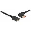 Delock DisplayPort Verlängerungskabel Stecker 90° links gewinkelt zu Buchse 8K 60 Hz 1 m
