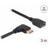Delock DisplayPort Verlängerungskabel Stecker 90° rechts gewinkelt zu Buchse 8K 60 Hz 3 m