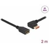 Delock DisplayPort Verlängerungskabel Stecker 90° links gewinkelt zu Buchse 8K 60 Hz 2 m