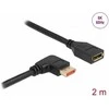 Delock DisplayPort Verlängerungskabel Stecker 90° rechts gewinkelt zu Buchse 8K 60 Hz 2 m