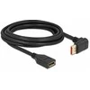 Delock DisplayPort Verlängerungskabel Stecker 90° oben gewinkelt zu Buchse 8K 60 Hz 3 m