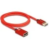 DELOCK DisplayPort Verlngerungskabel 8K 60 Hz 1 m raudona Metall be Einrastfunktion