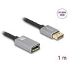 DELOCK DisplayPort Verlngerungskabel 8K 60 Hz 1 m grau Metall be Einrastfunktion