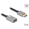 DELOCK DisplayPort Verlngerungskabel 8K 60 Hz 2 m grau Metall be Einrastfunktion