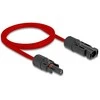 Delock DL4 Solar Flachbandkabel Stecker zu Buchse 1 m raudona