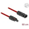 Delock DL4 Solar Flachbandkabel Stecker zu Buchse 60 cm raudona