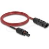 Delock DL4 Solar Kabelis 6 mm² Stecker zu Buchse 1 m raudona