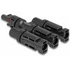 Delock DL4 Solar Konnektor 1 x Buchse zu 3 x Stecker