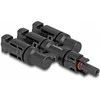 Delock DL4 Solar Konnektor 1 x Buchse zu 3 x Stecker