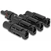 Delock DL4 Solar Konnektor 1 x Buchse zu 4 x Stecker