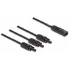 Delock DL4 Solar Splitter Kabelis 1 x Stecker zu 3 x Buchse 35 cm juodas