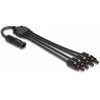 Delock DL4 Solar Splitter Kabelis 1 x Stecker zu 4 x Buchse 50 cm juodas