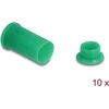 Delock DL4 Staubschutz für Stecker und Buchse, Silikon, 2-teilig, grün 10er Set