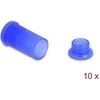 Delock DL4 Staubschutz für Stecker und Buchse, Silikon, 2-teilig, blau 10er Set