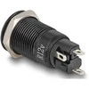 Delock Druckschalter zum Einbau juodas 12 mm 12 V 4 x Lötanschluss LED raudona Ring