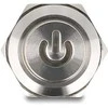Delock Drucktaster zum Einbau 12 mm 4 x Lötanschluss LED raudona Powersymbol