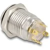 Delock Drucktaster zum Einbau 12 mm 4 x Lötanschluss LED raudona Powersymbol