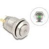 Delock Drucktaster zum Einbau 12 mm 4 x Lötanschluss LED grüner Punkt