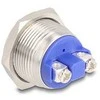 Delock Drucktaster zum Einbau 19 mm 2 x Schraubklemme Taster flach