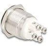 Delock Drucktaster zum Einbau 19 mm 4 x Schraubklemme LED blau