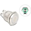 Delock Drucktaster zum Einbau 19 mm 4 x Schraubklemme LED grün