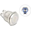Delock Drucktaster zum Einbau 19 mm 4 x Schraubklemme LED blau