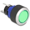 Delock Drucktaster zum Einbau 22 mm 5 x Lötanschluss Taster flach Kunststoff LED grün