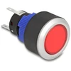 Delock Drucktaster zum Einbau 22 mm 5 x Lötanschluss Taster flach Plastik LED raudona