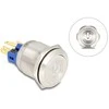 Delock Drucktaster zum Einbau 22 mm 6 x Lötanschluss LED baltas Powersymbol + Ring