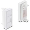 Delock Easy 45 H-Modulblende für Keystone Modul 1 Port mit Staubschutzklappe 22,5 x 45 mm baltas